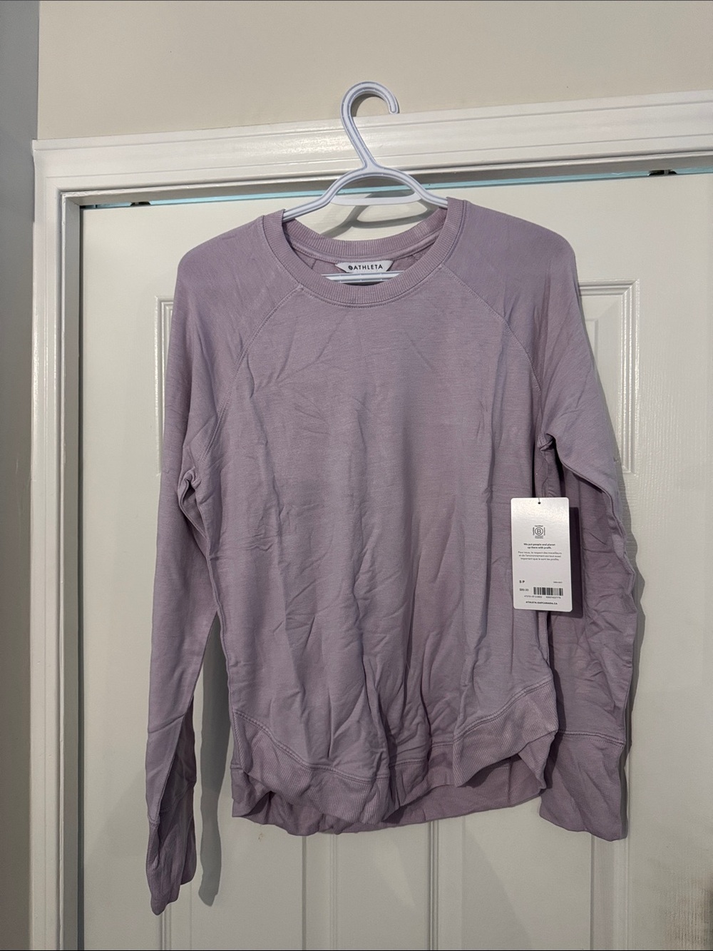 Athleta Women’s Crewneck Sweater — Soft Lavender